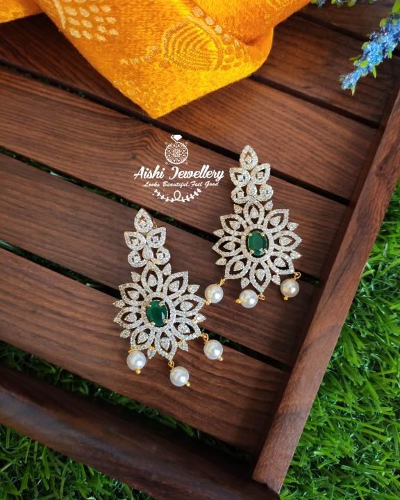 Floral Emerald Earring -AE19