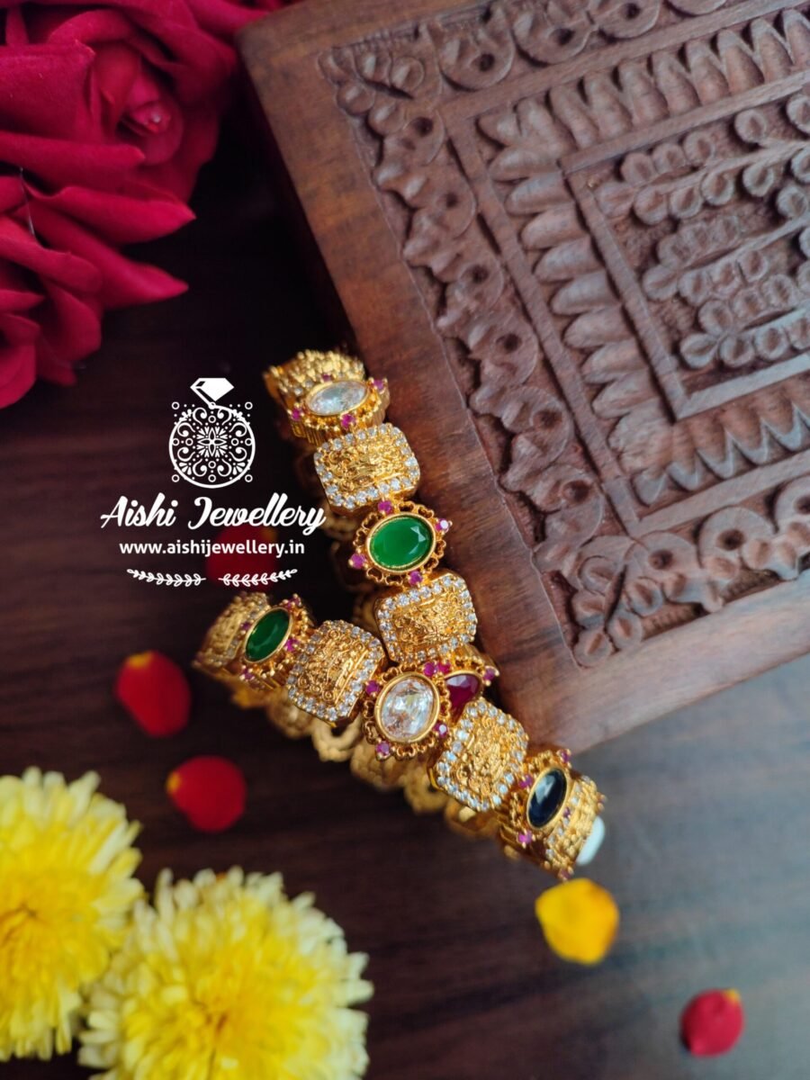 Ramparvaira Gold likea polish Bangles -B84