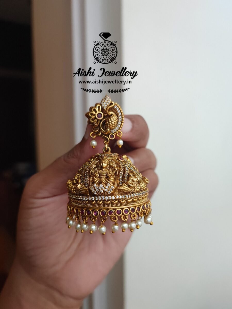 Heavy Bridal Nakshi Antique Jhumka -E203