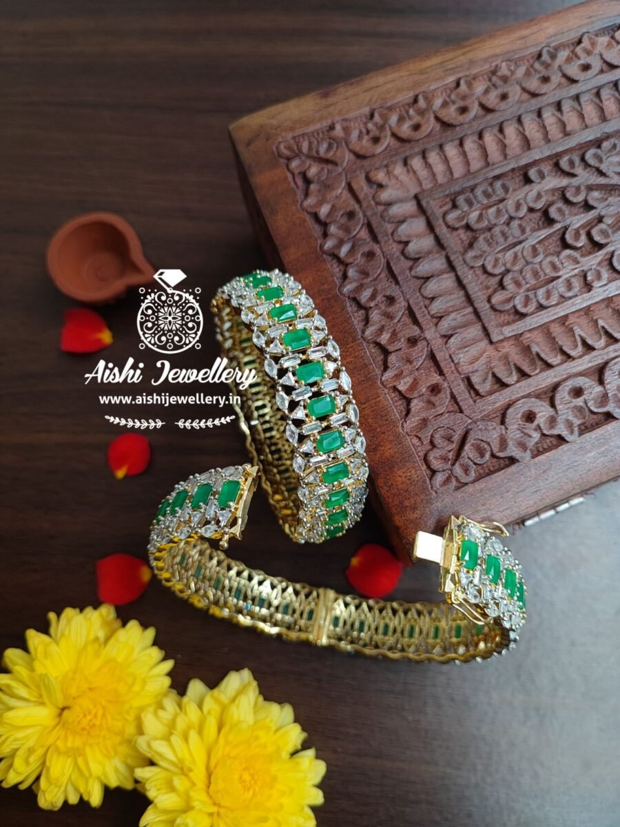 Zircon Board Openable Bangles ( Pair) -B112 - Image 2