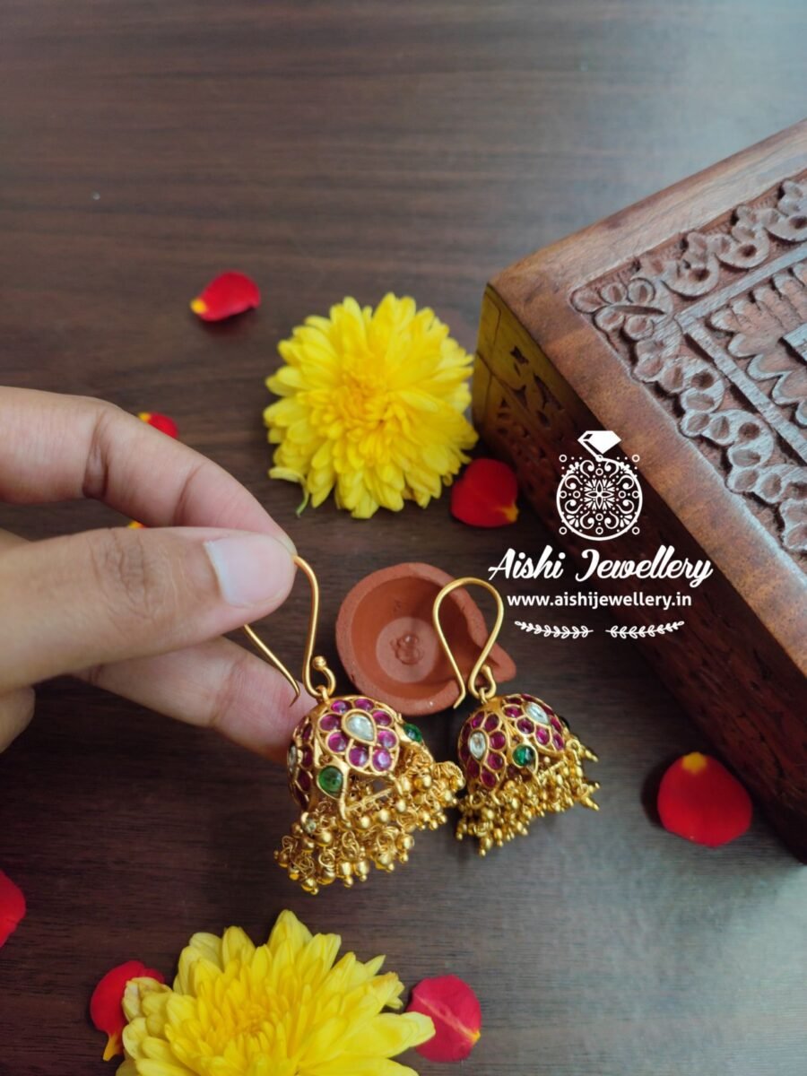 Real Kemp Hook Jhumka-E235