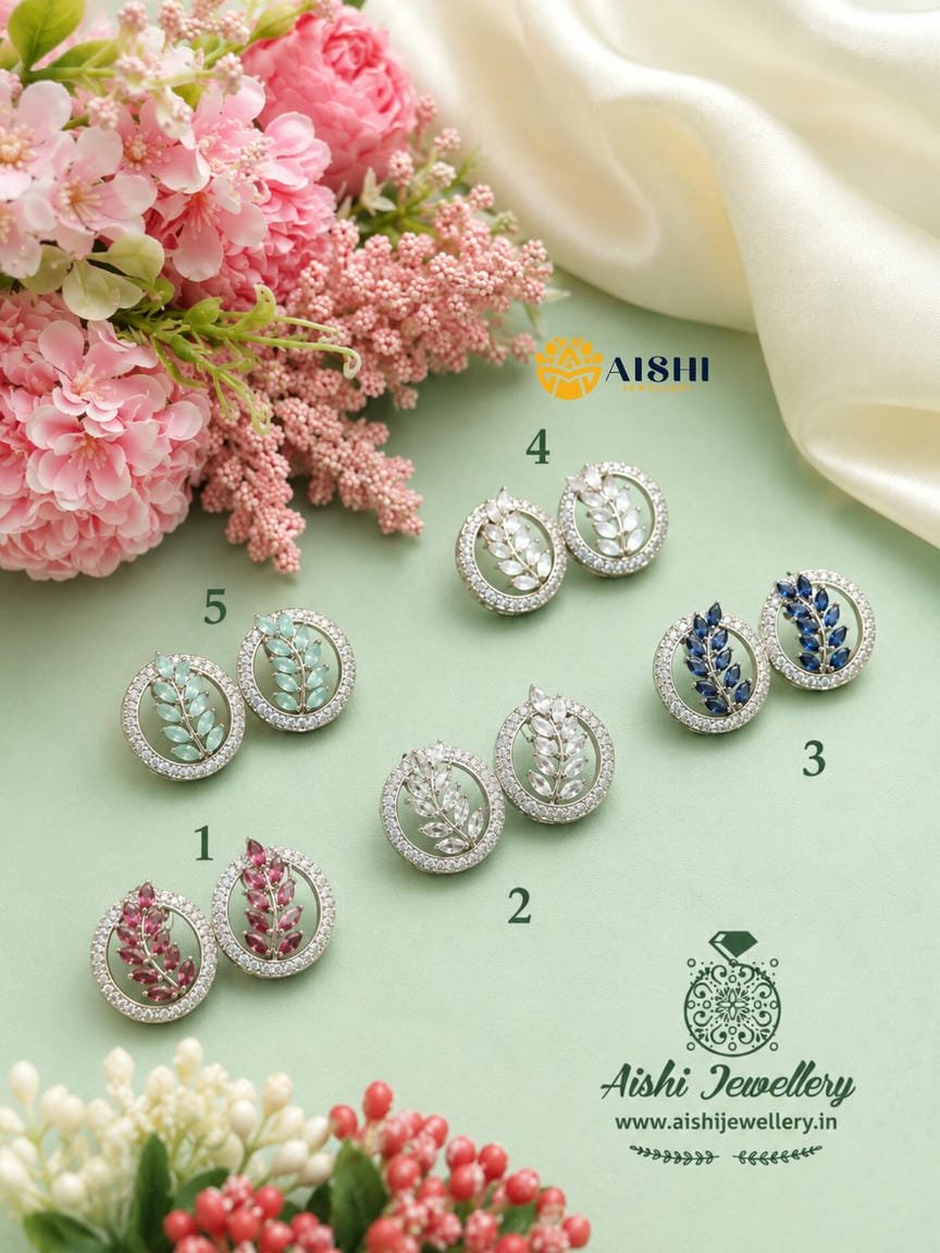 American Diamond Leaf Stud -AE53