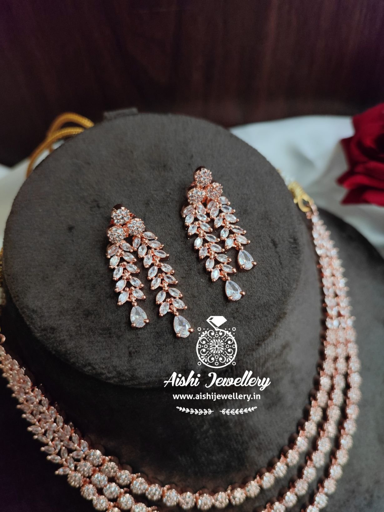 3 Layer Rose Gold Neck Set- AN182