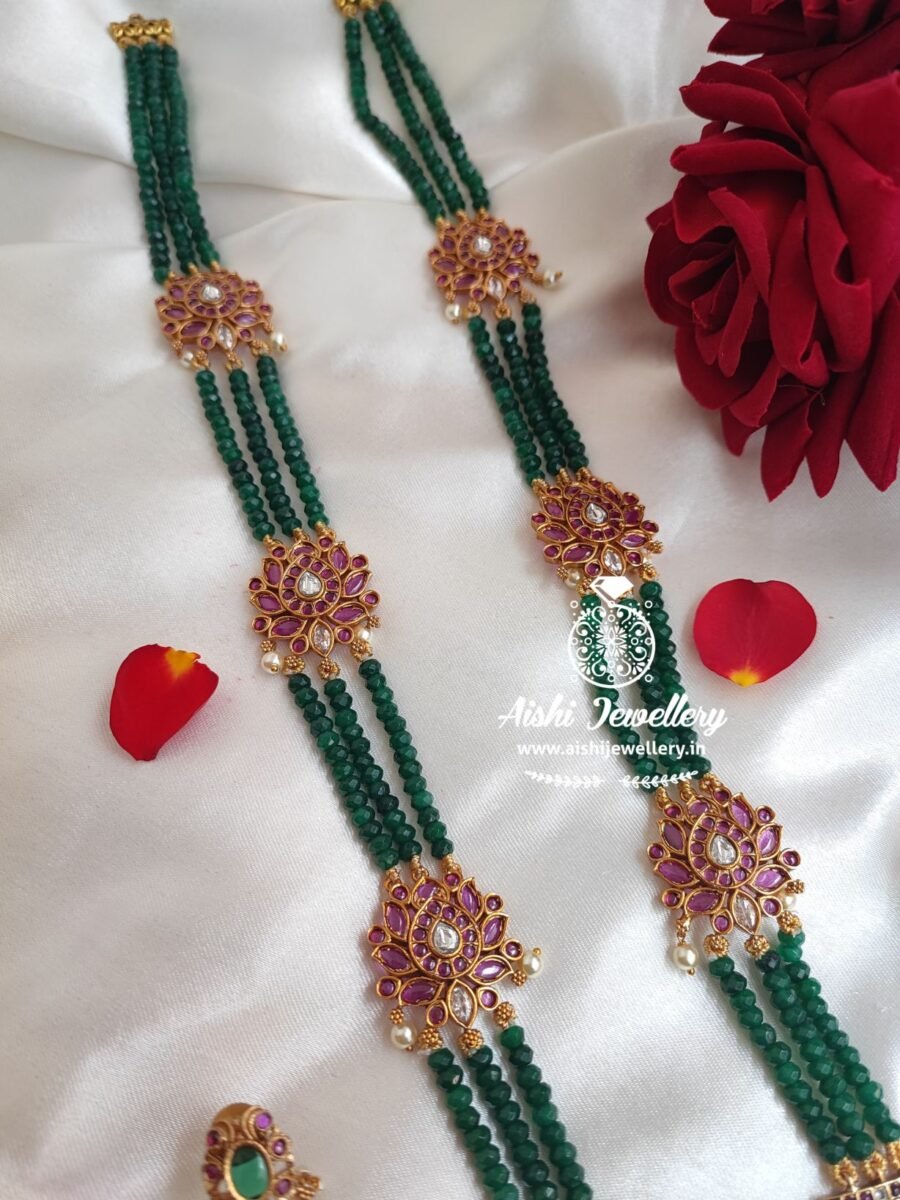 Real Kemp with Crystal Mala Set(Green)-MA24