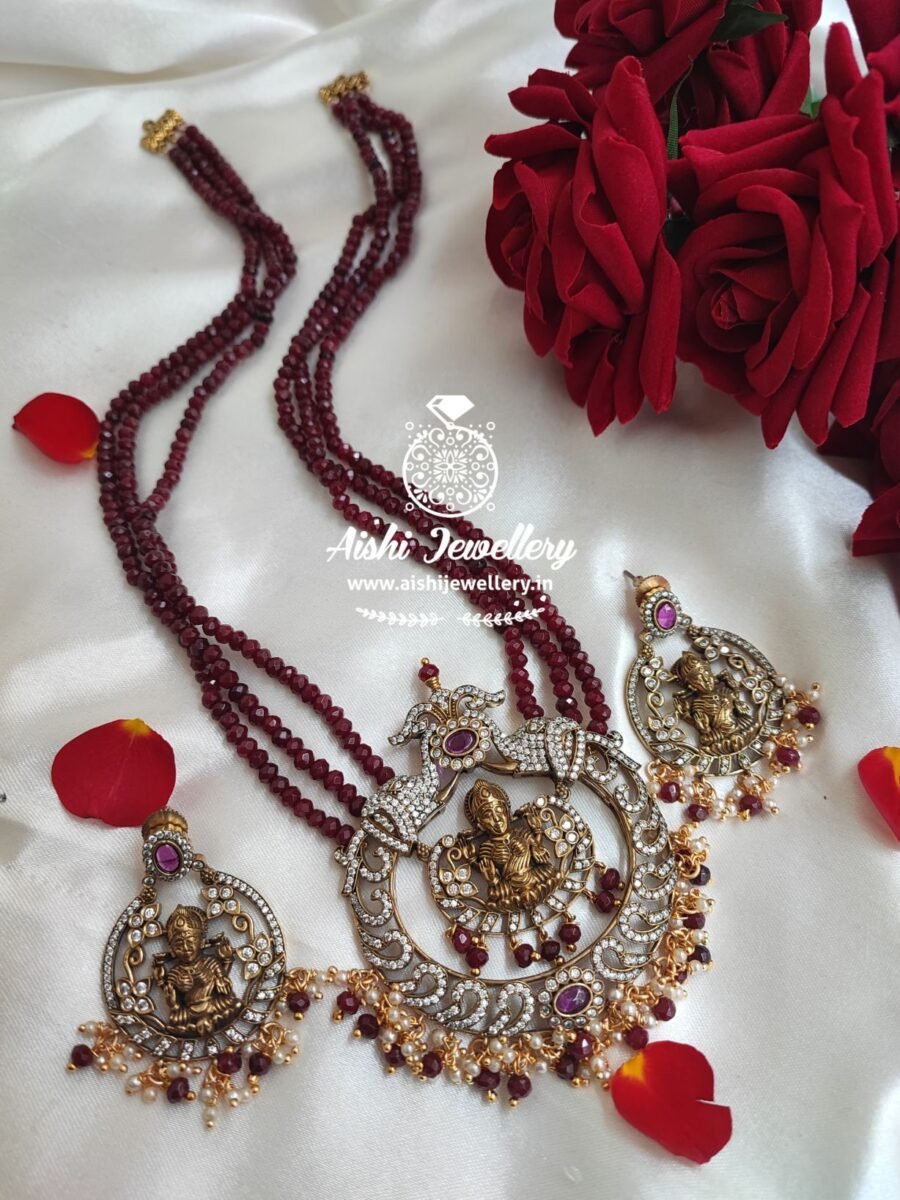 Crtsyal beads with Antique Mala Set-LH165