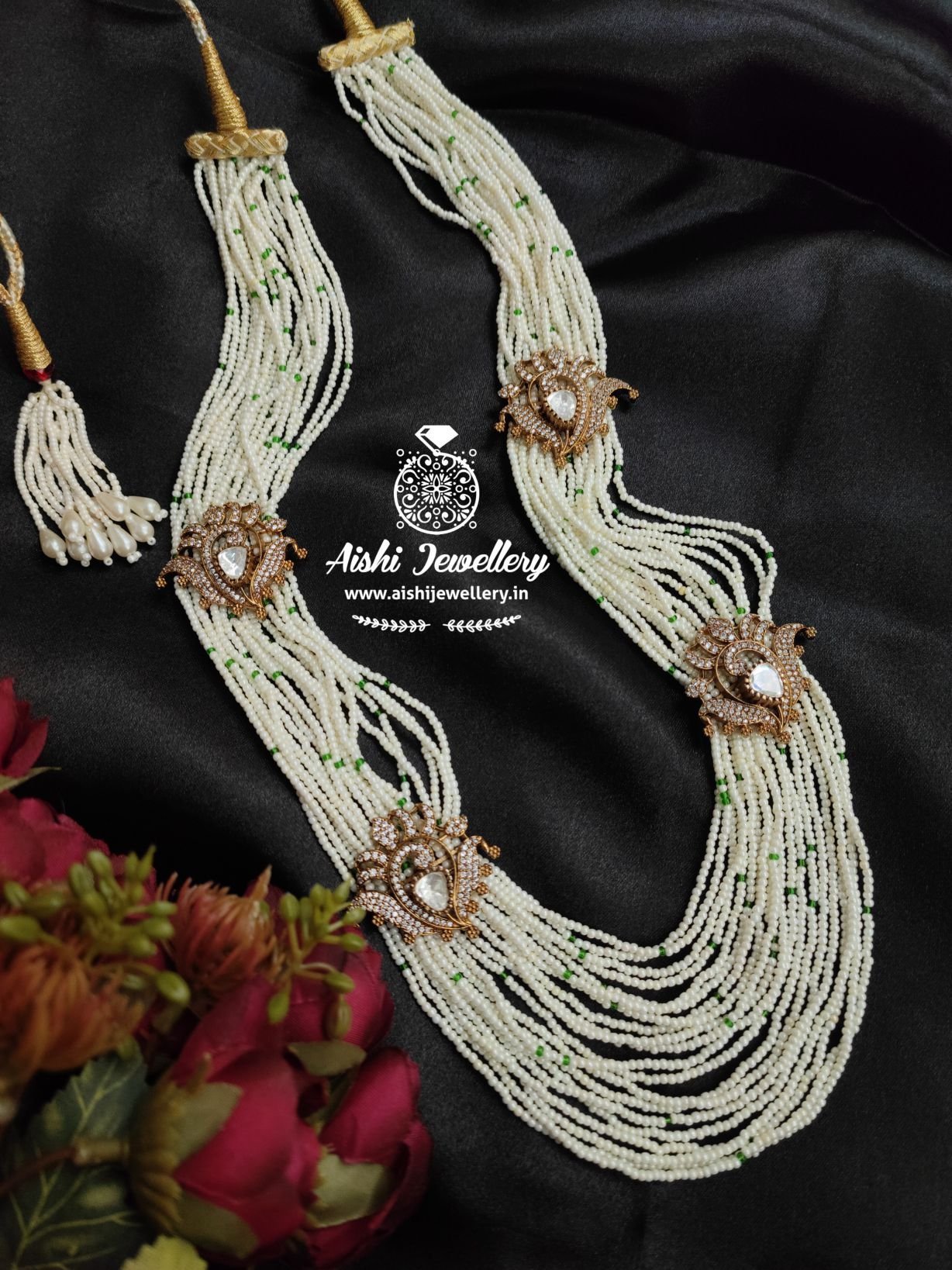 Exclusive Victorian Mala with Pearl beads- MA33