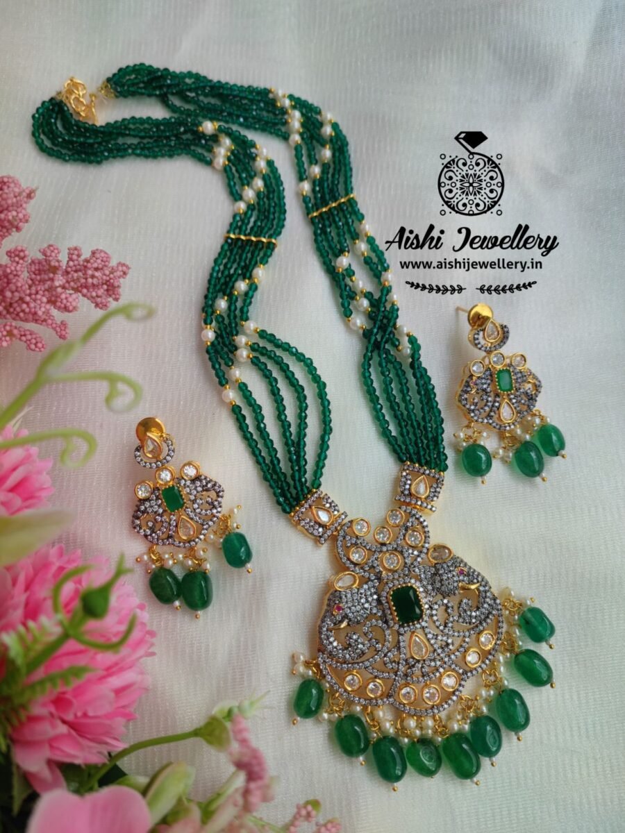 Victorian Diamond with Crystal Mala Set – MA38