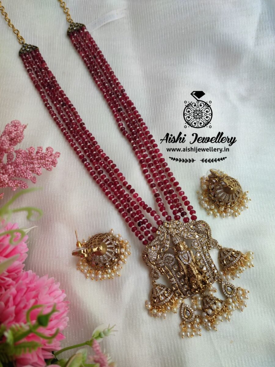 Victorian Diamond Perumal Mala Set – MA42