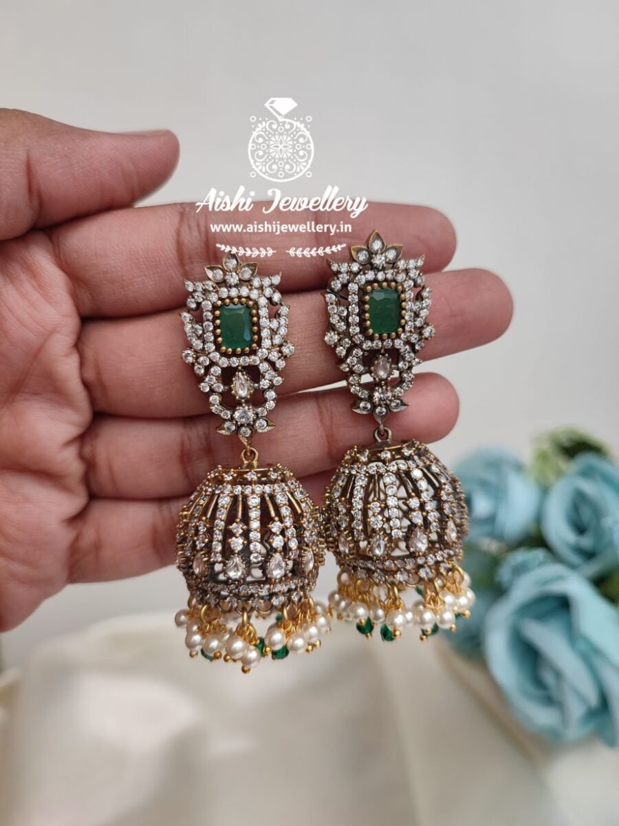 Victorian Diamond Jhumka -AE121