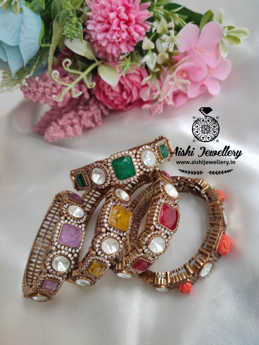 Victorian Diamond Kada Bangles (Single) -B132