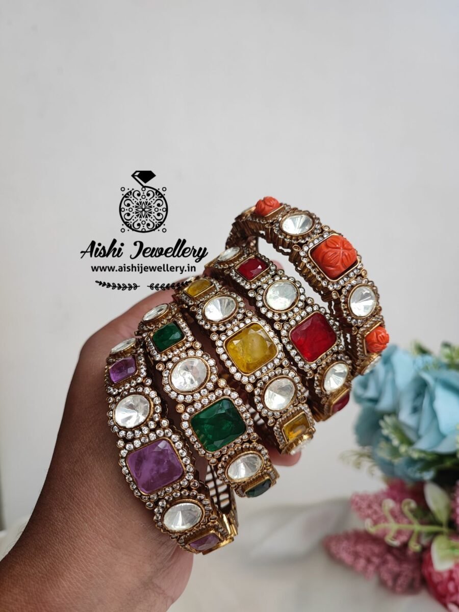 Victorian Diamond Kada Bangles (Single) -B132