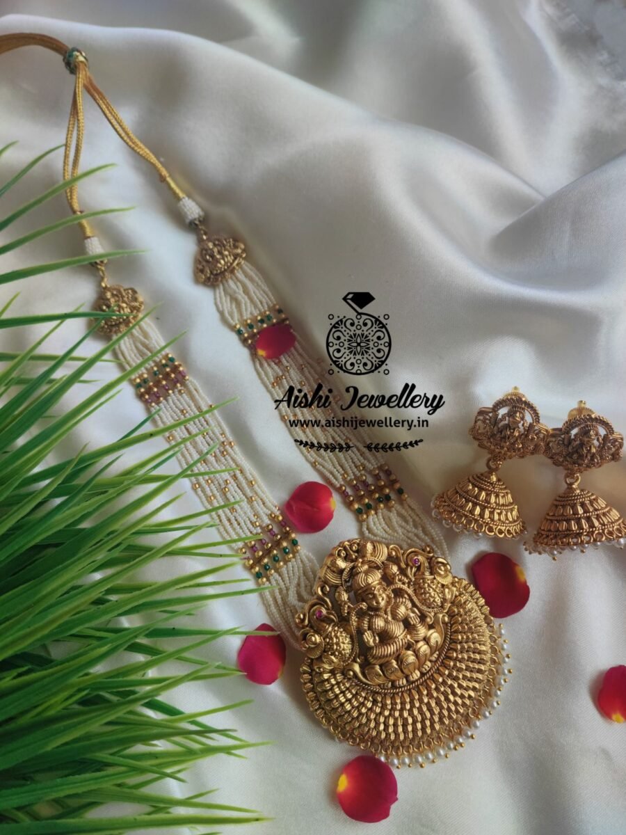 Temple Pearl Mala Set-MA58