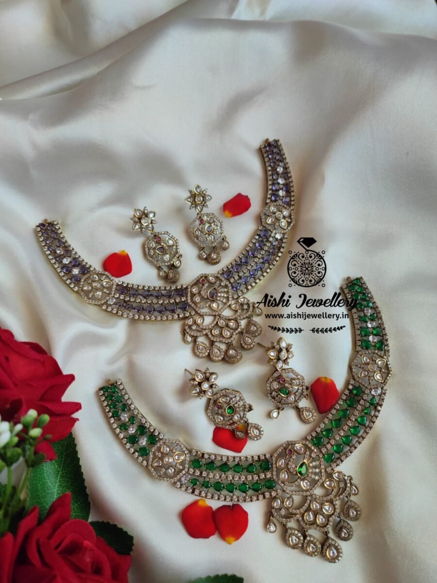 Sneha Inspired Victorian Diamond Neckpiece -AN243