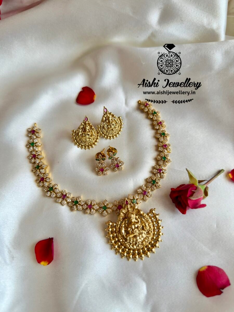 Nakshi Floral with Kemp Stone Neckpiece -AN271