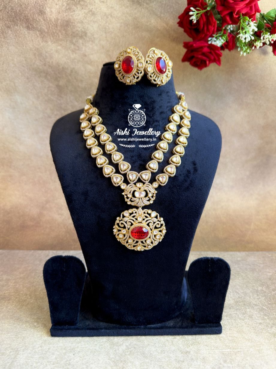 Victorain Bridal Jewel Set(Red)-AN164