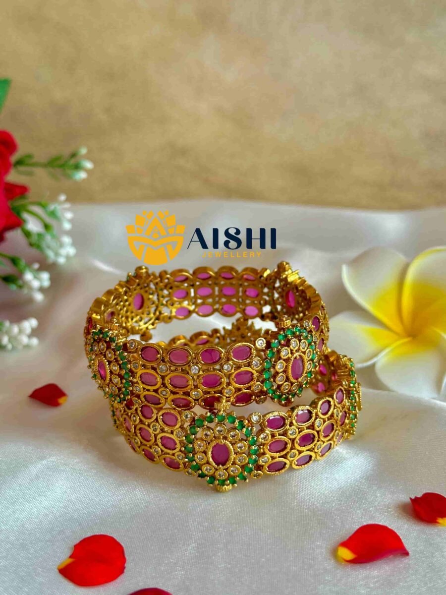Bridal Ruby Bangles (Pair) -B185