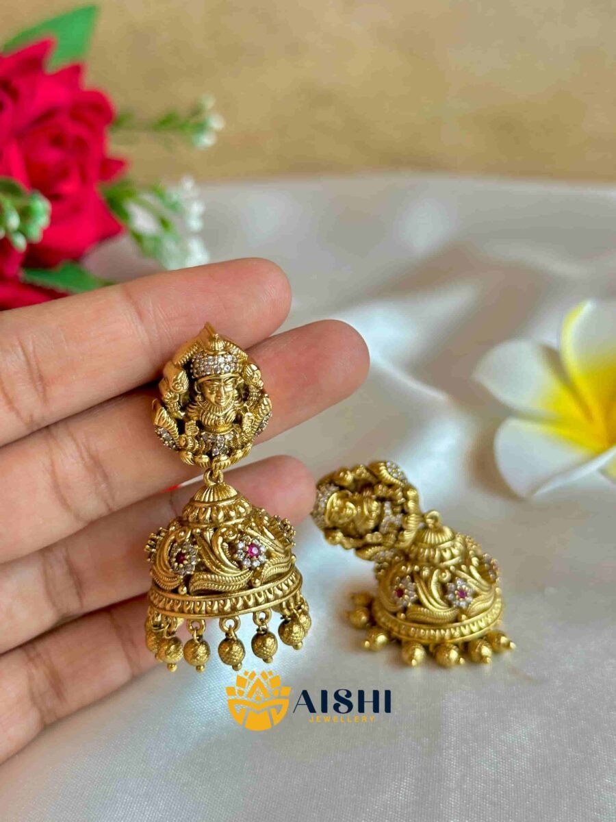 Gold likea Nakshi Jhumka-E376