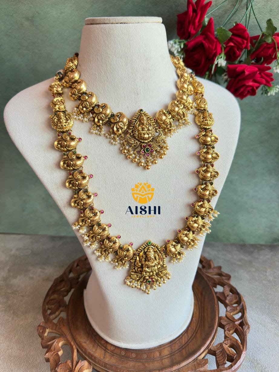 Lakshmi Gold Beads Nakshi Set-BS022