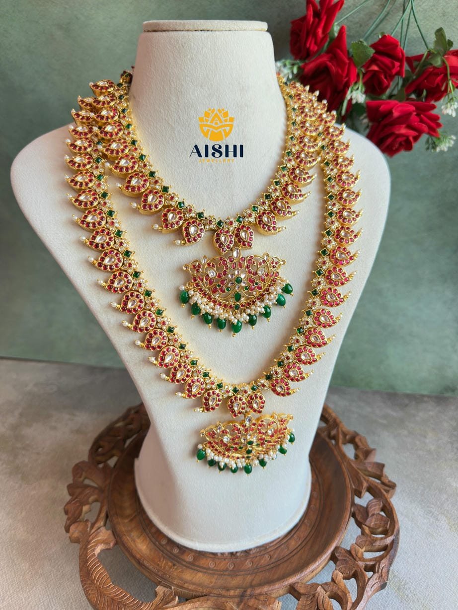 Elegant Manga Set Featuring Green Beads-BS024