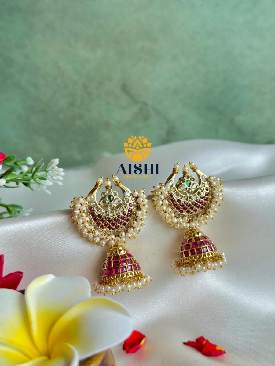 Pirai Nila Guttapusalu Jhumka-E385