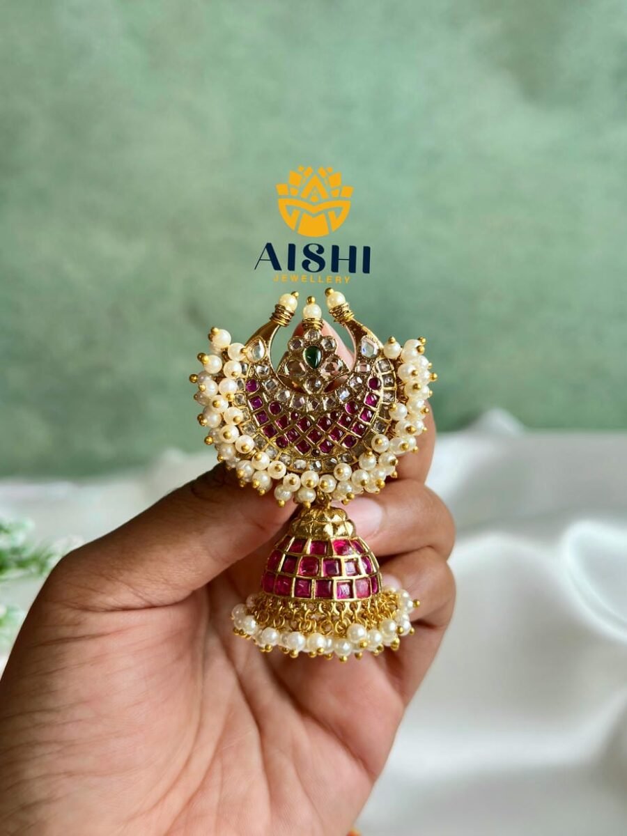 Pirai Nila Guttapusalu Jhumka-E385