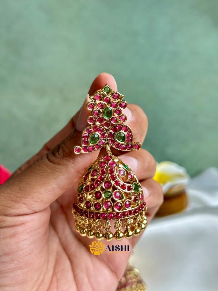 Vintage Inspiration Kemp Jhumka(Multi)- E386