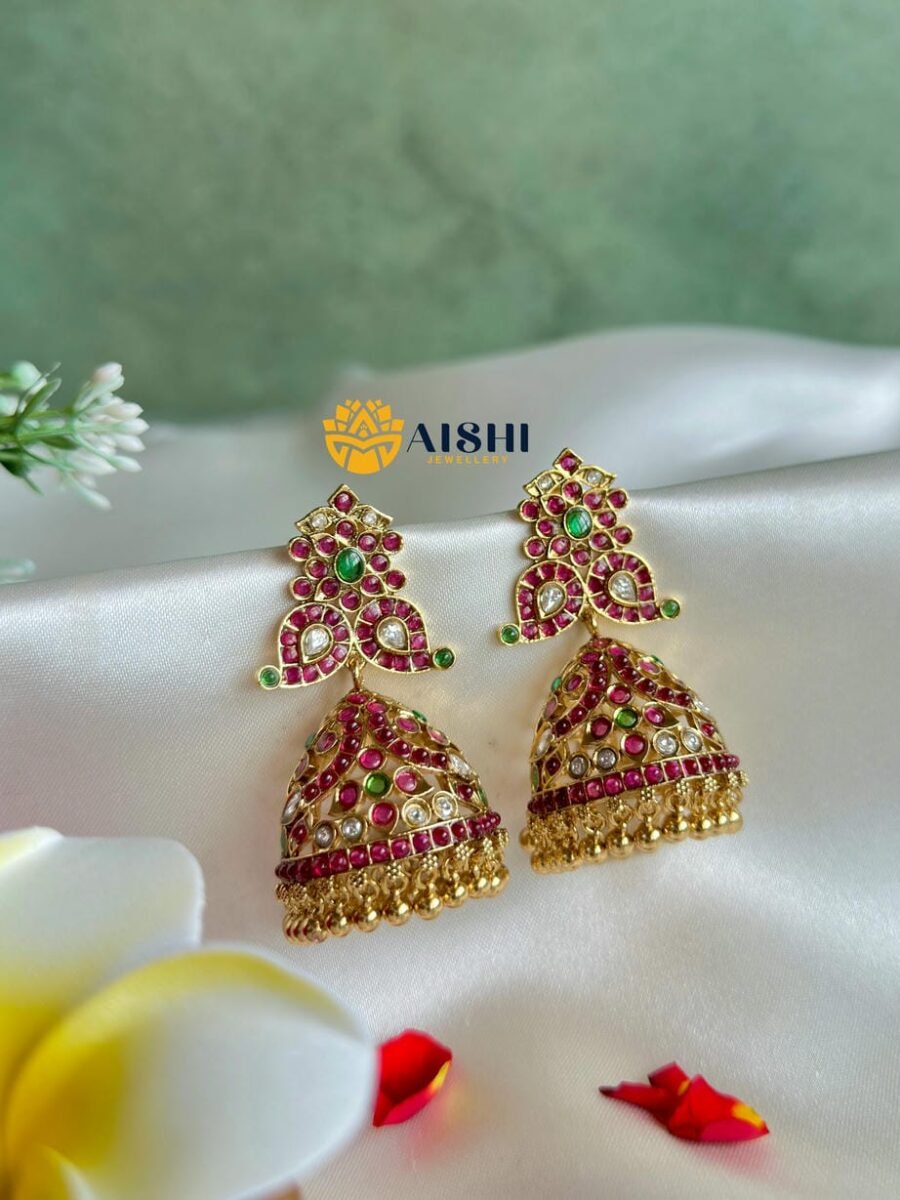 Vintage Inspiration Kemp Jhumka(Multi)-E388