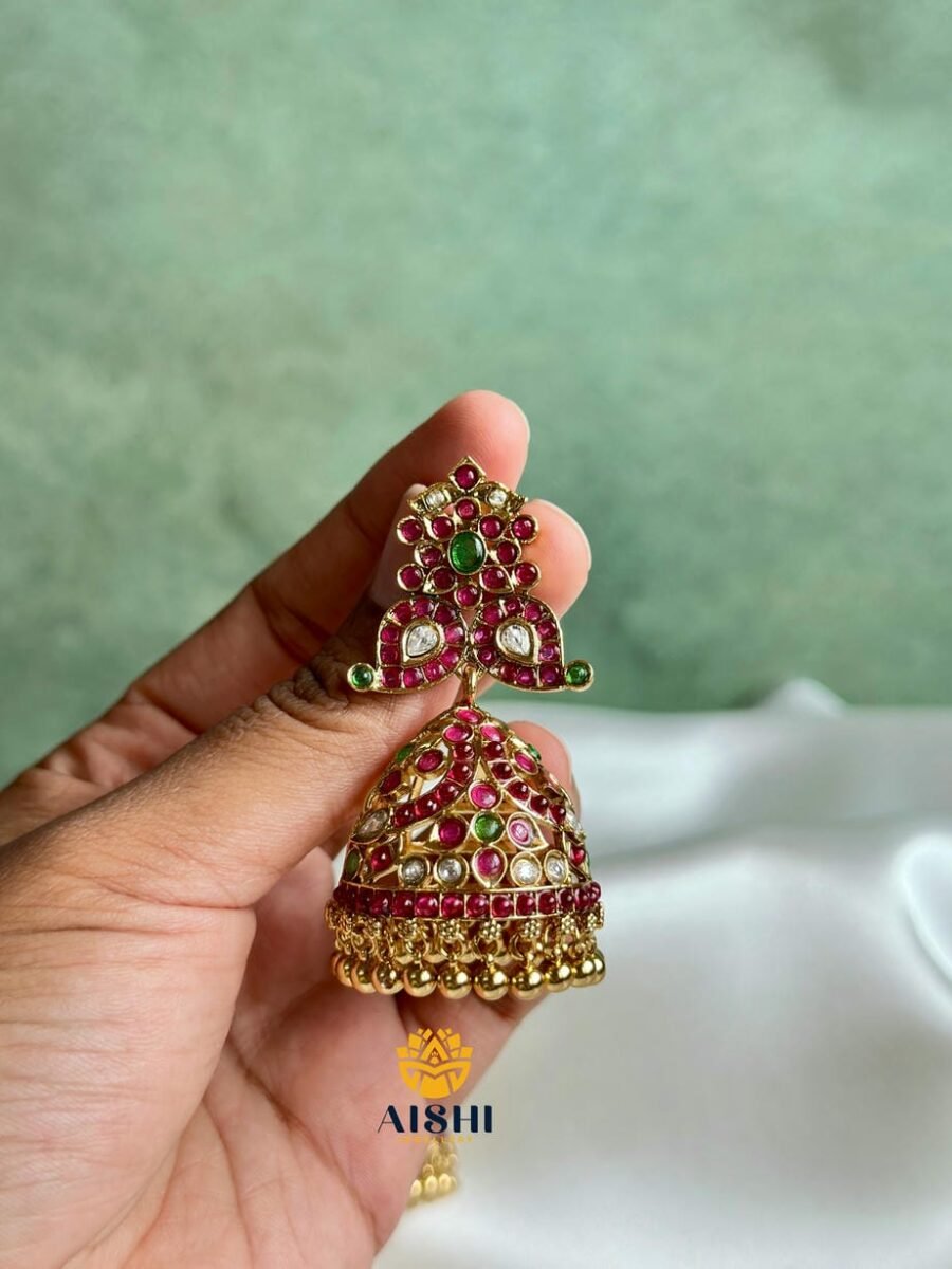Vintage Inspiration Kemp Jhumka(Multi)-E388