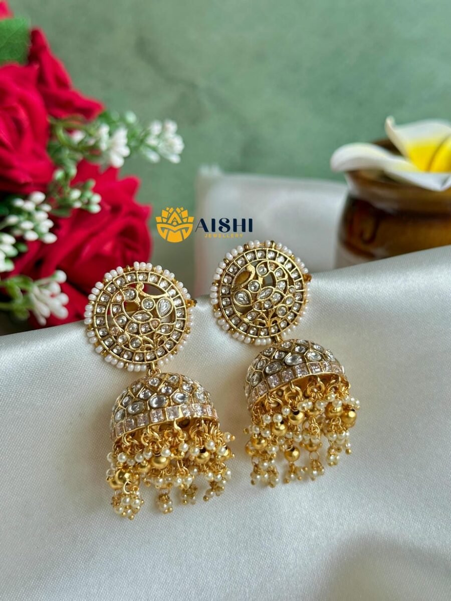 Tradition Kundan Jhumka-E393