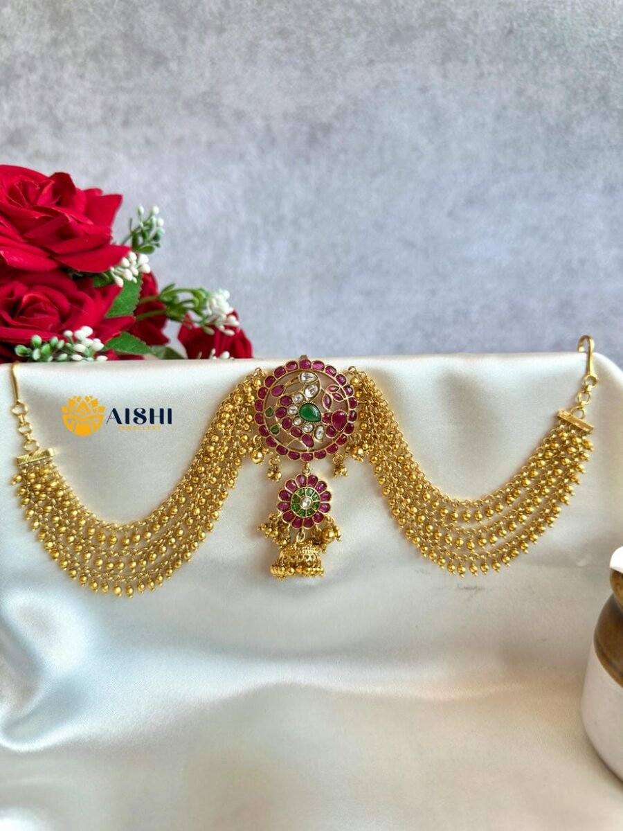 3 Layer Pearl Hair Choti ? Peacock Lakshmi – HA98