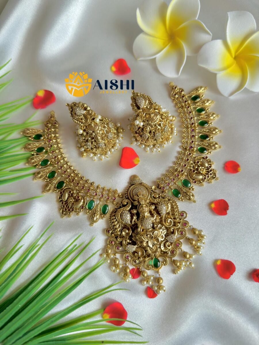Statement of Lakshmi Neck set with gold likea polish-N469