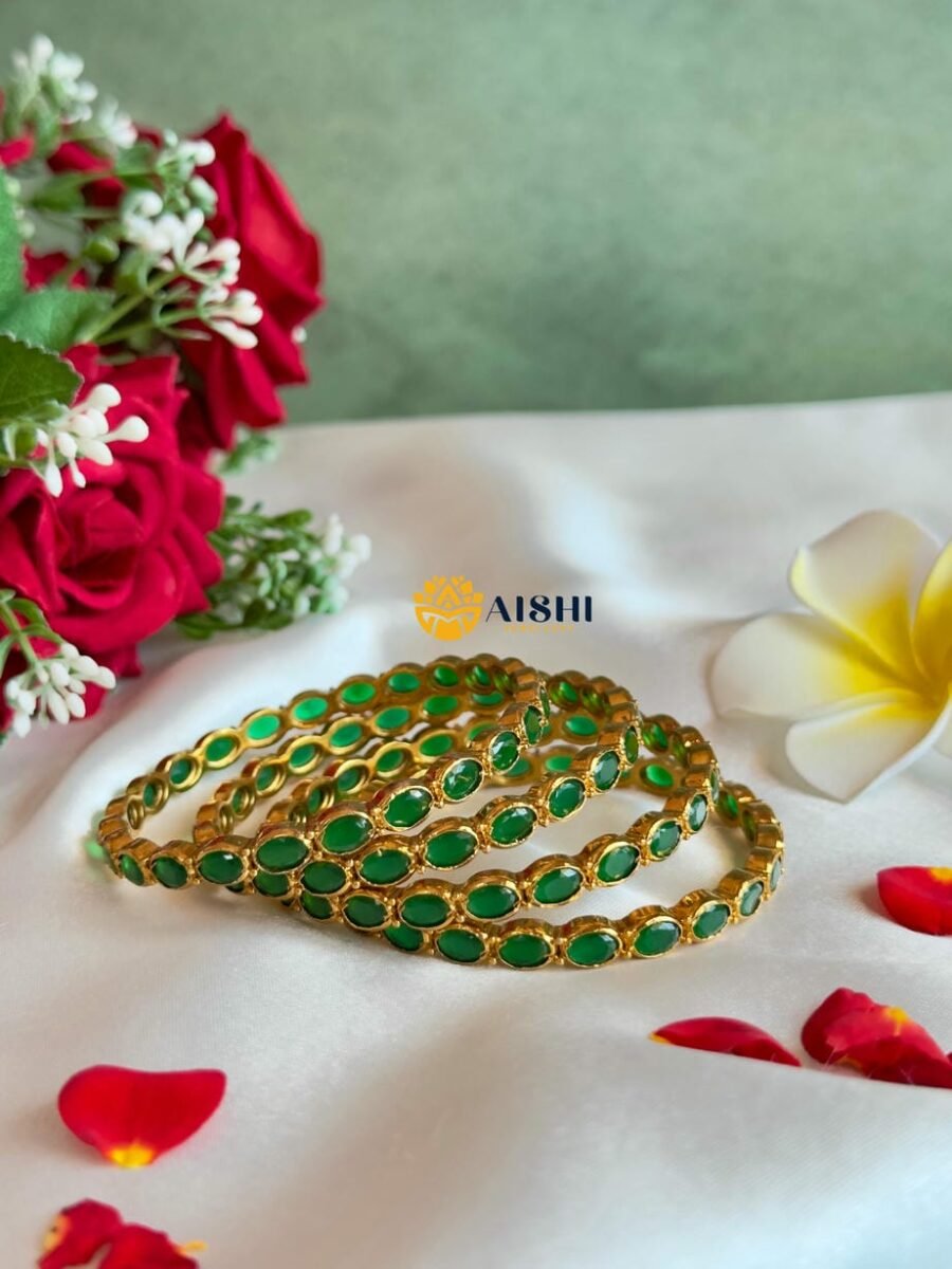 Emerald Bangles (Setof4)-B200