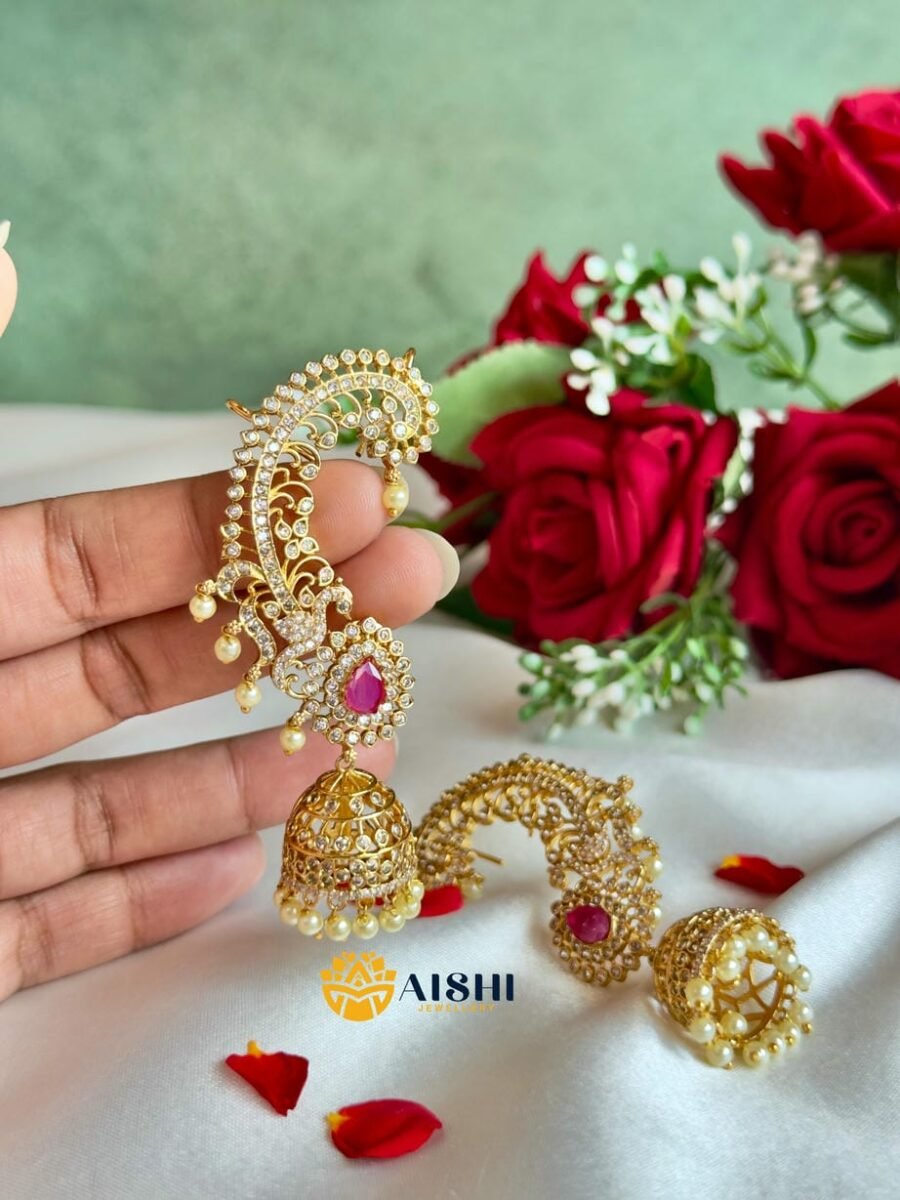 Sculpted Ear Cuff(Ruby)_E397