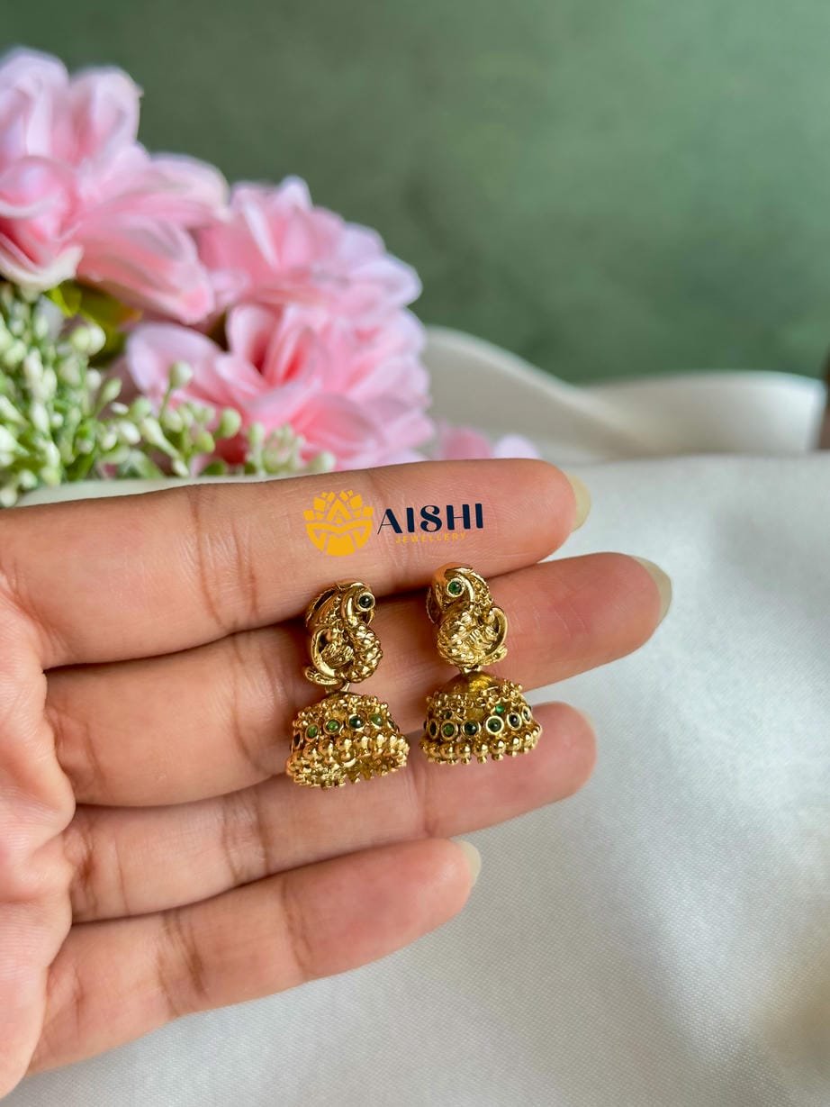 Mini Peacock Jhumka-E400