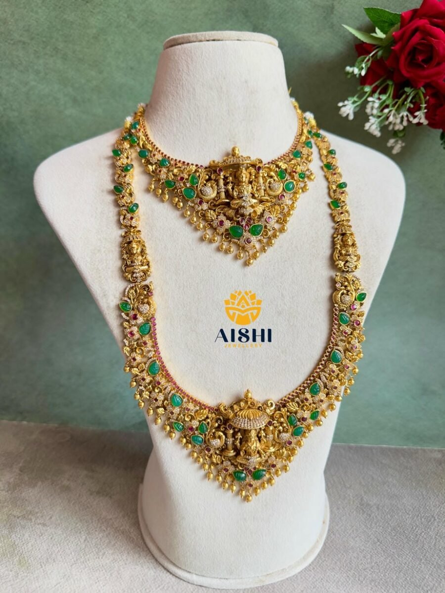 Elegant Antique Green Jewellery Set-BS051