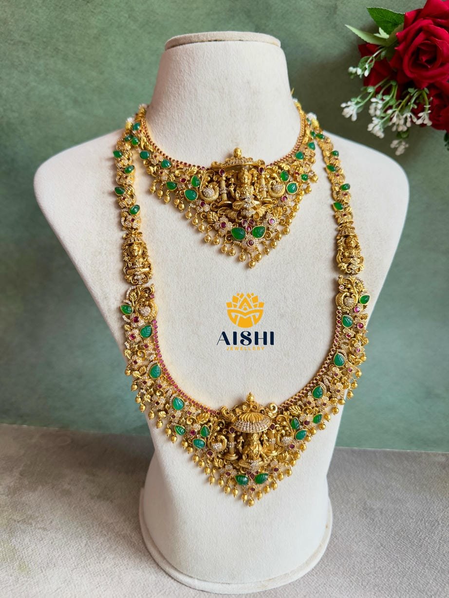 Elegant Antique Green Jewellery Set-BS051