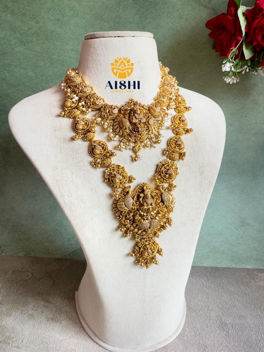 Temple Motif Nakshi Jewellery Set-BS058