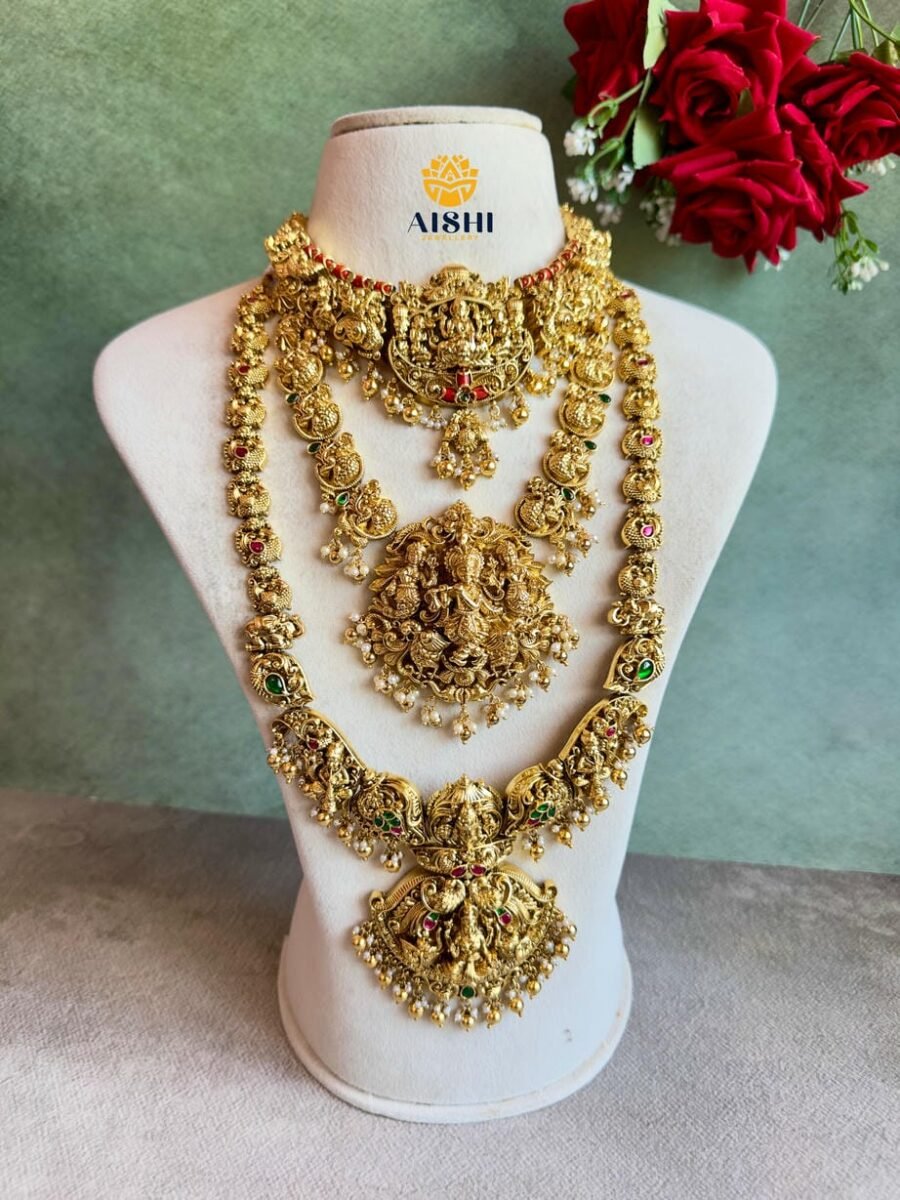 Antique Nakshi Krishnan Jewellery Set-BS061