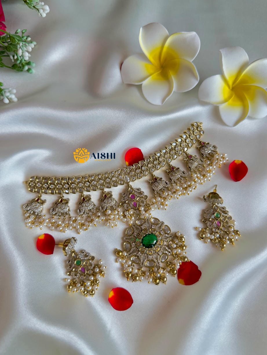 Elegant Diamond Choker-HN178