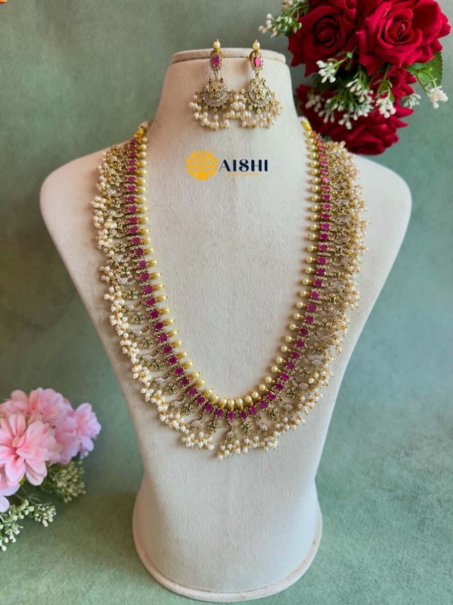 Ruby AD stones Haram White Beads-LH398