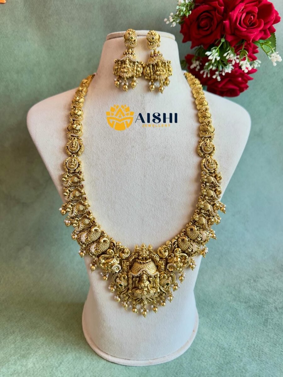 Divine Lakshmi Peacock Antique Haram-LH402