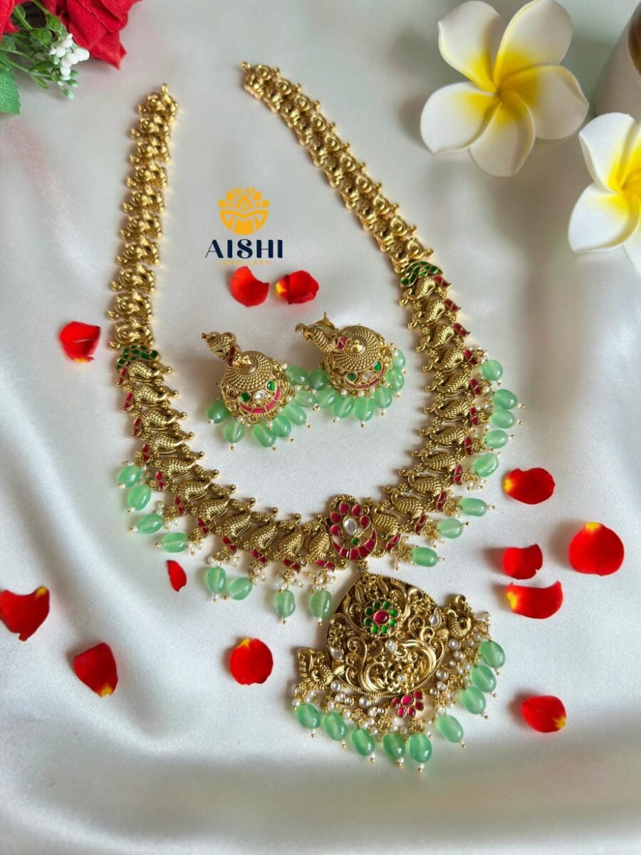 Antique Jadu Peacock Haram-LH421