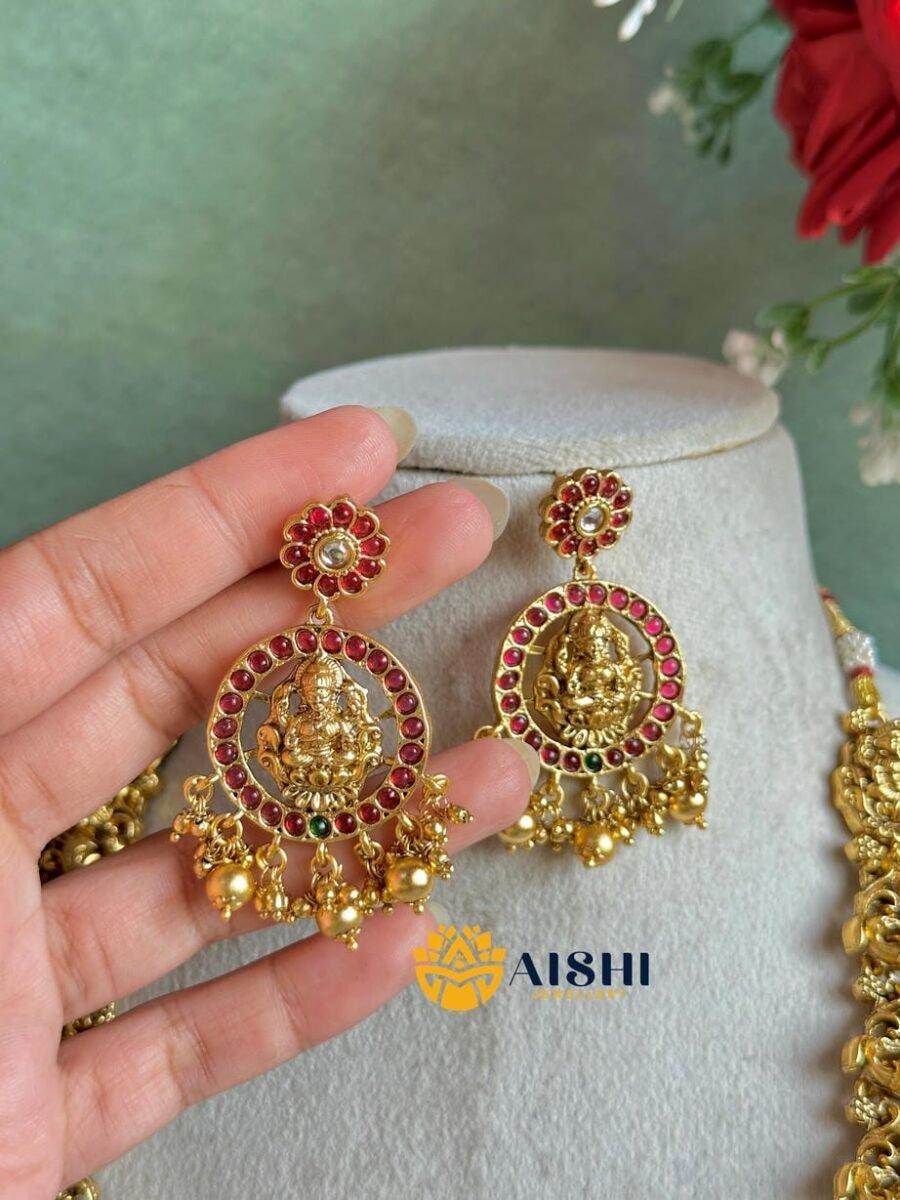 Antique Nakshi Peacock Floral Haram(Gold)-LH426