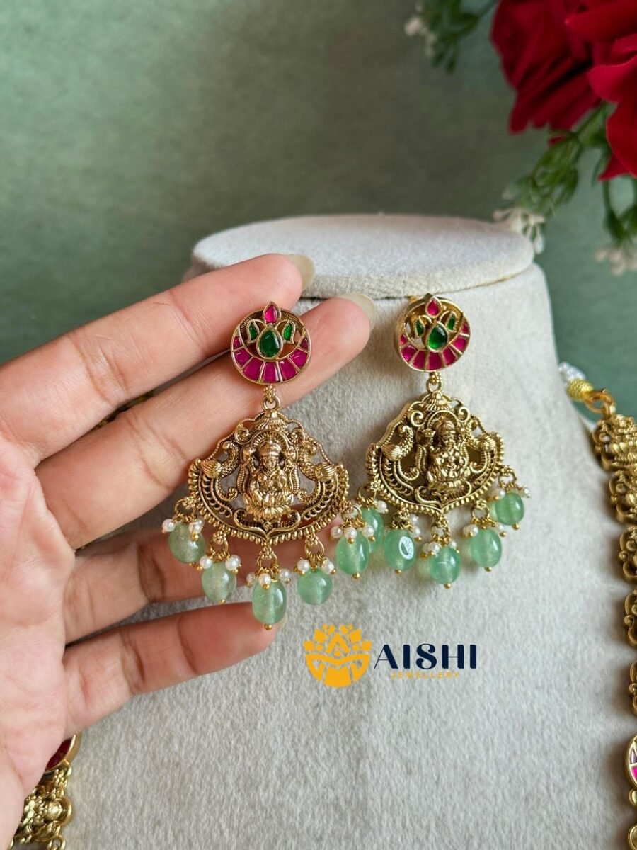 Antique Jadu Peacock Nakshi Haram(Mint)-LH437