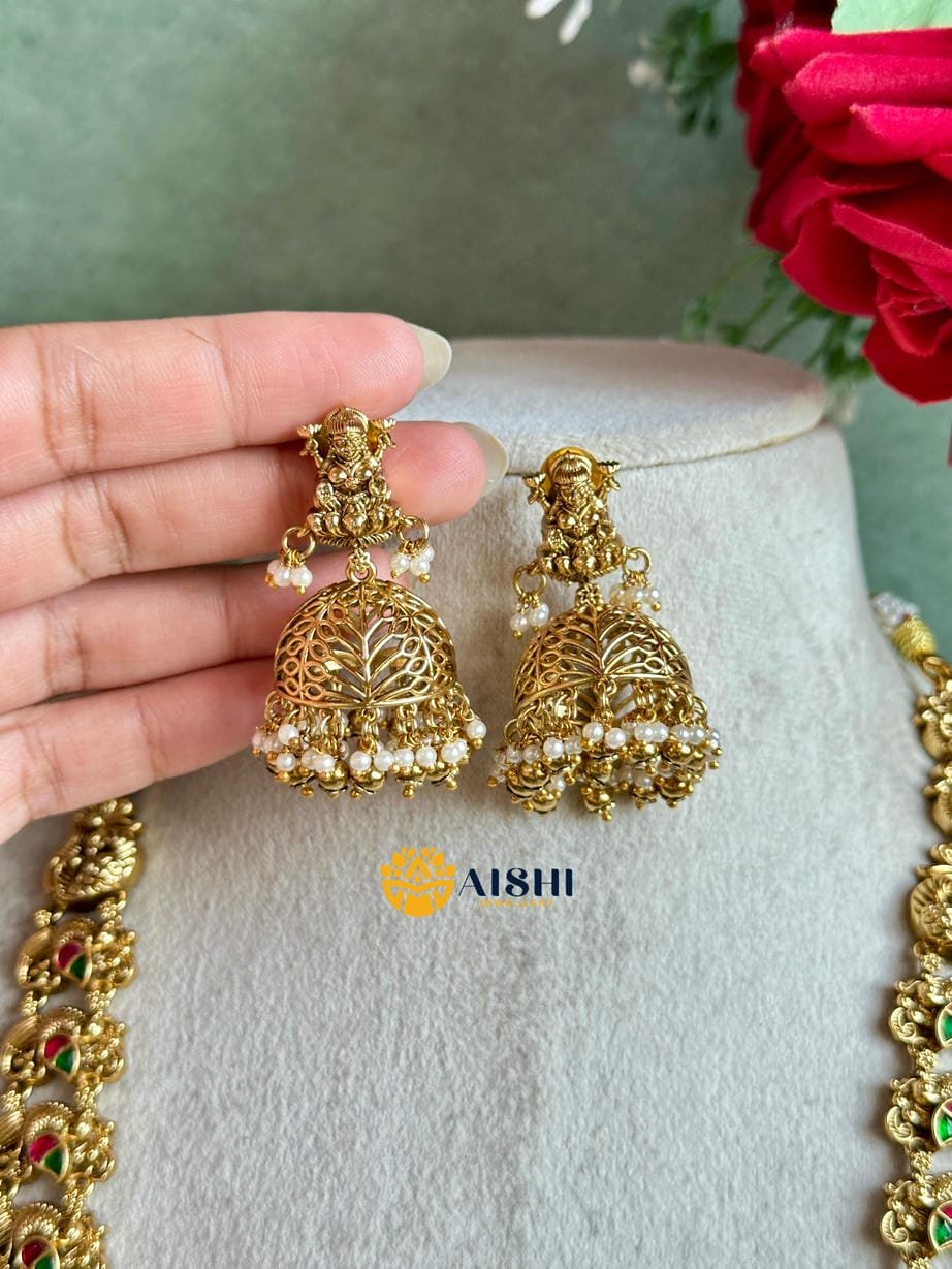 Traditional Mayura Nakshi Jadu Haram(Gold)-LH444 - Image 2