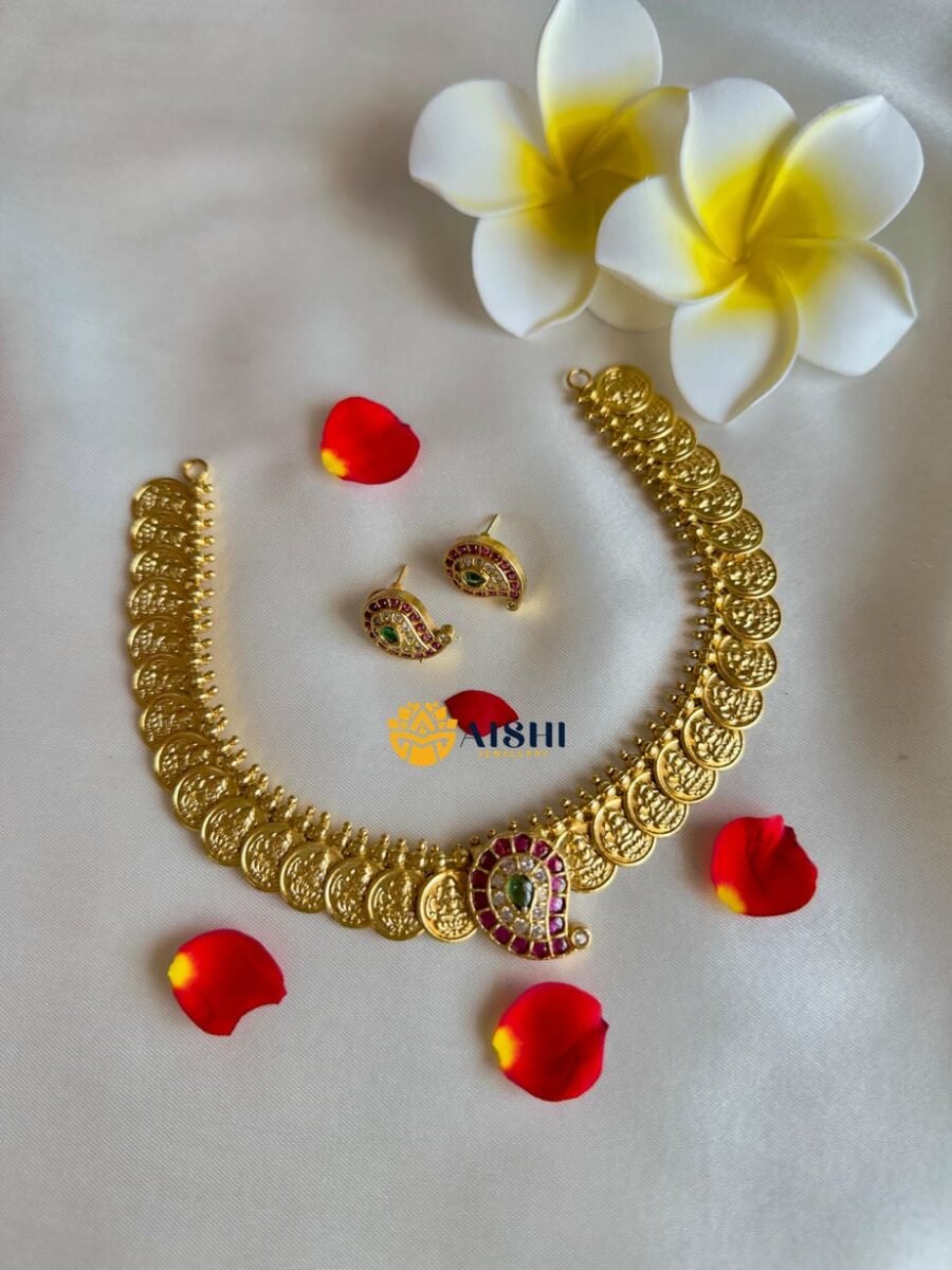 Classic Coin Design Temple Neckpiece-N747