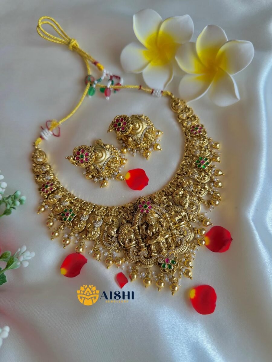 Antique Floral Nakshi Necklace-N752