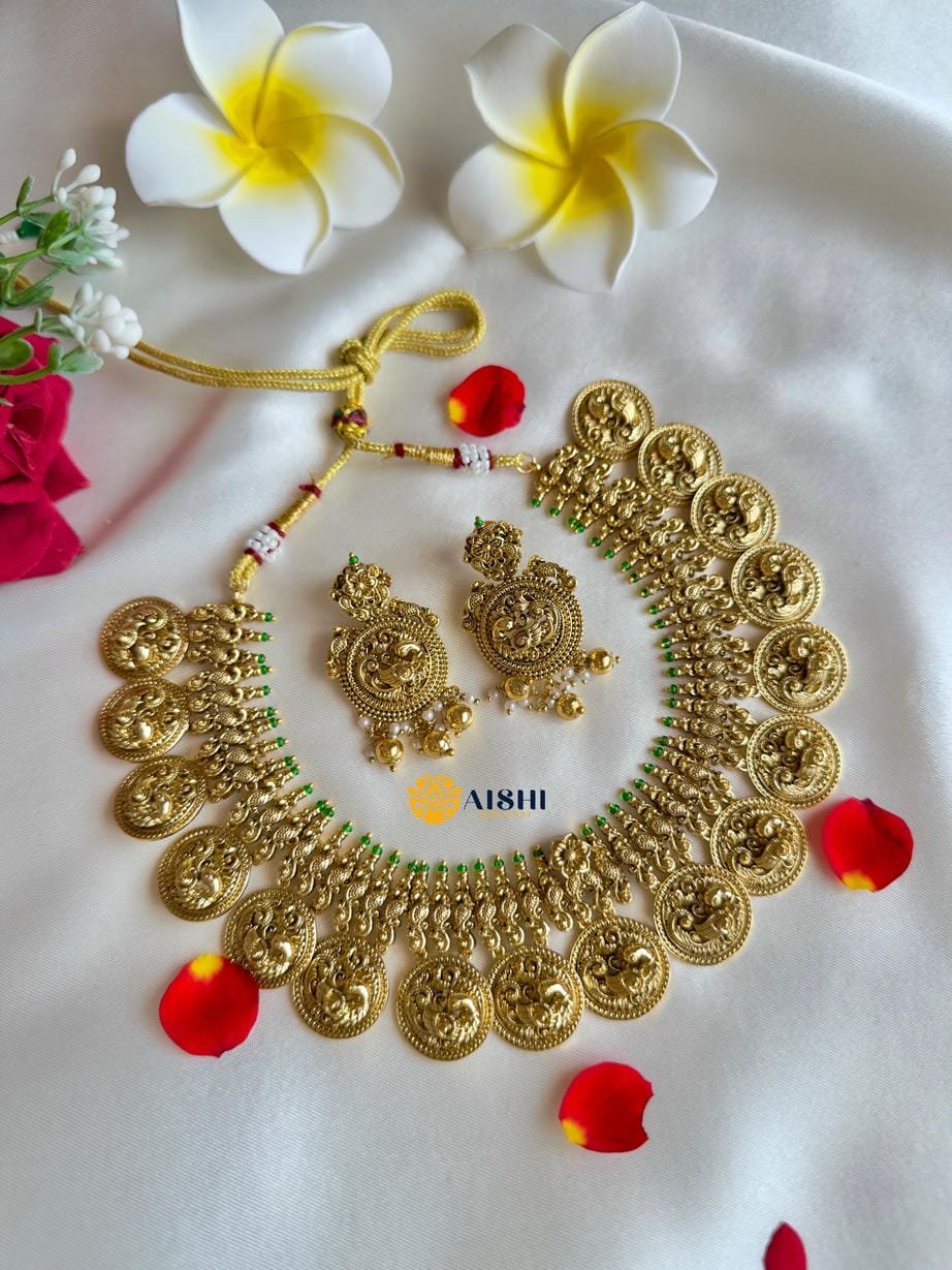 Elegant Peacock Coin Necklace -N753