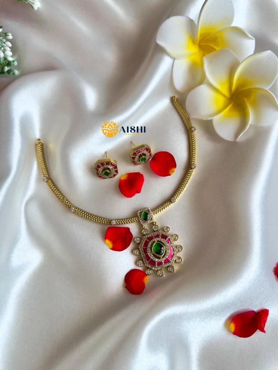Simple Jadu Stone Neckpiece-N756