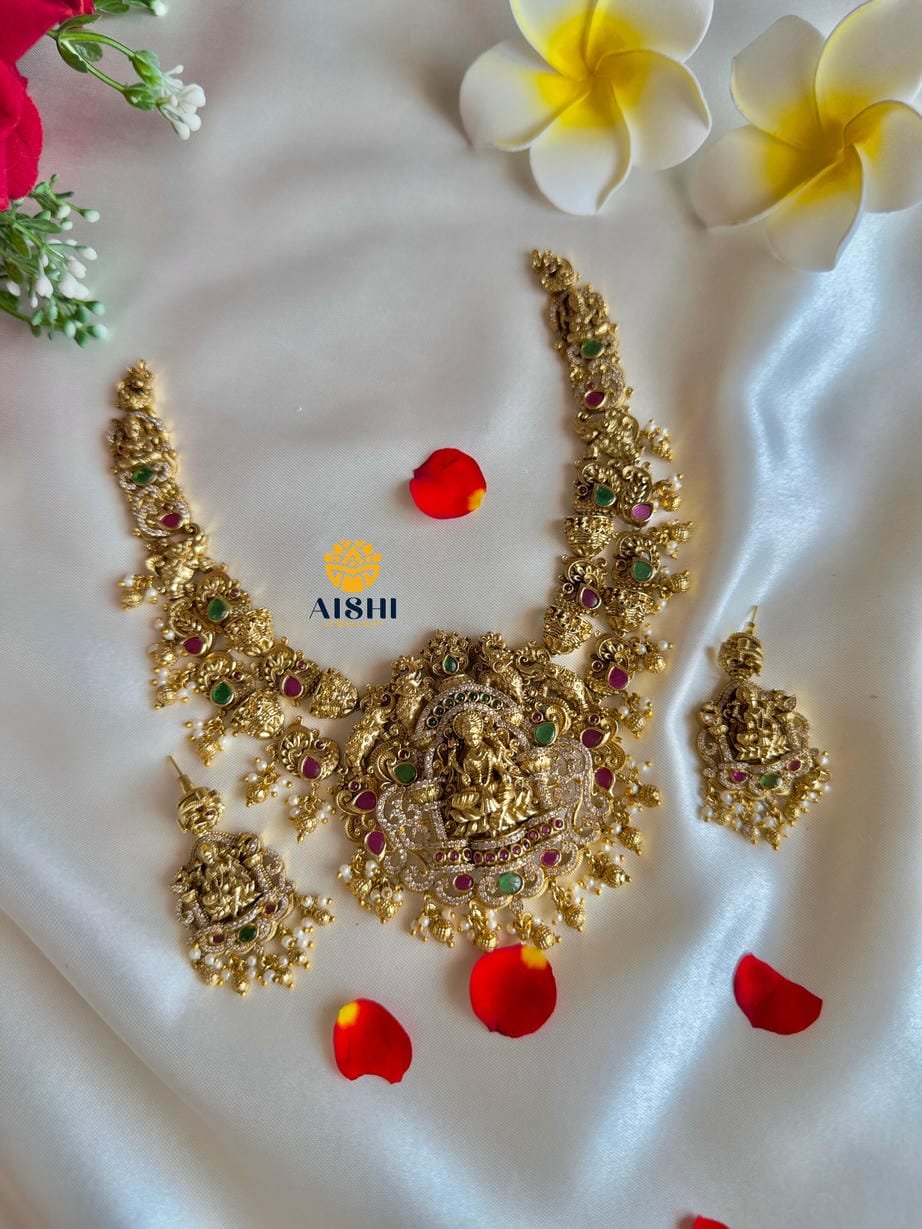 Traditional Temple Motif Necklace-N759